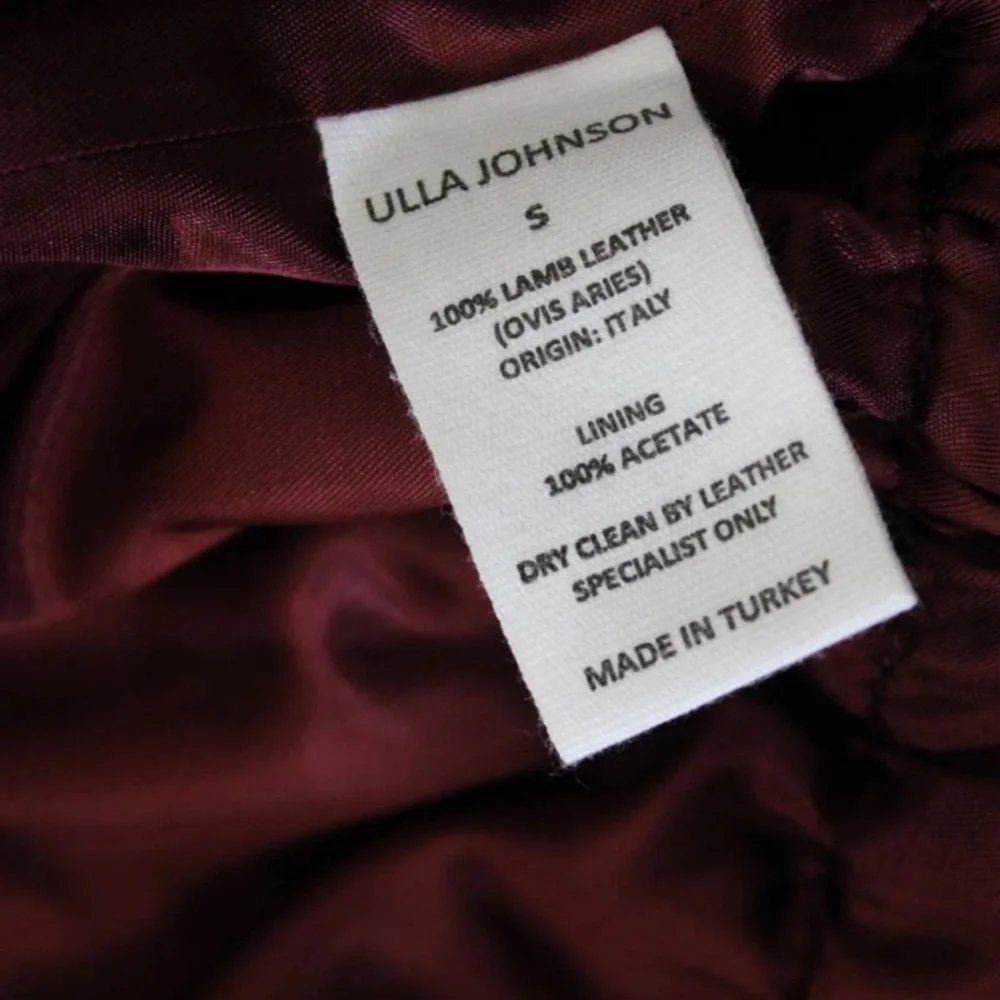 Ulla Johnson Briar Lamb Leather Jacket Mahogany Size Small NWOT - Picture 13 of 15